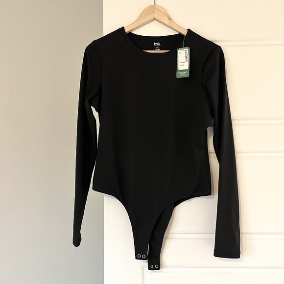 NWT Simons "Twik" Crew Neck Nylon Bodysuit - Picture 2 of 7